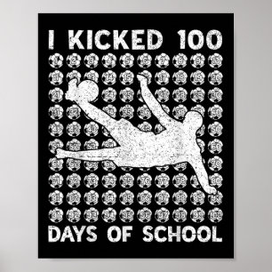 Affiche J'Ai Joué 100 Jours De Football Scolaire 100E Jour