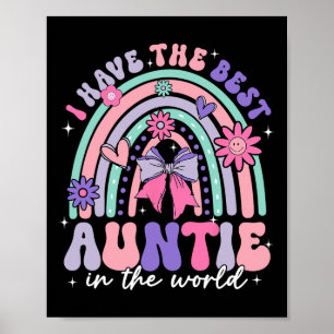 Affiche J'Ai La Meilleure Tante Du Monde Fête Des Mères Co