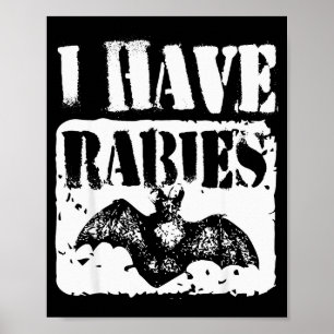 Affiche J'ai la rage drôle chauve-souris mème vintage Tee