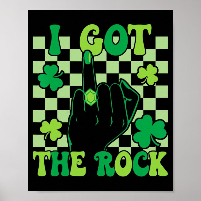 Affiche J'Ai Le Rock Bachelorette Mariage St Patrick's D (Devant)