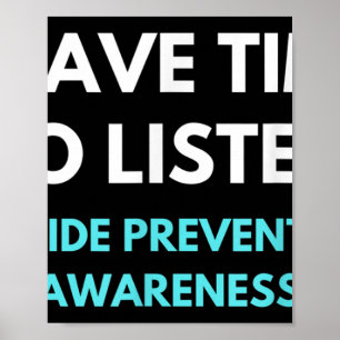Affiche J'Ai Le Temps D'Écouter La Sensibilisation À La Pr
