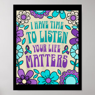 Affiche J'Ai Le Temps D'Écouter La Sensibilisation À La Pr