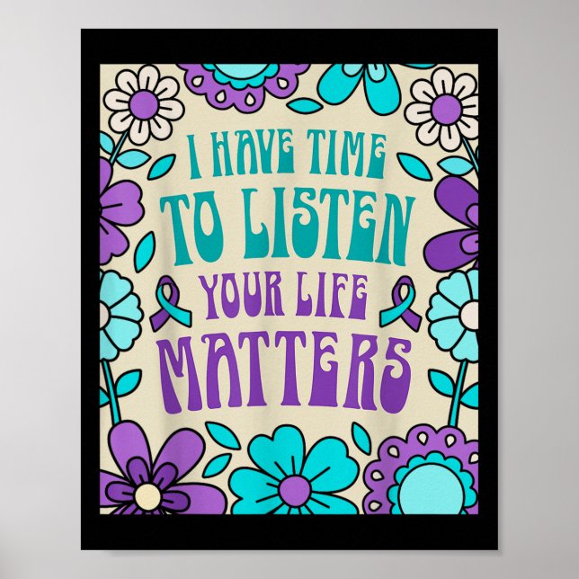 Affiche J'Ai Le Temps D'Écouter La Sensibilisation À La Pr (Devant)