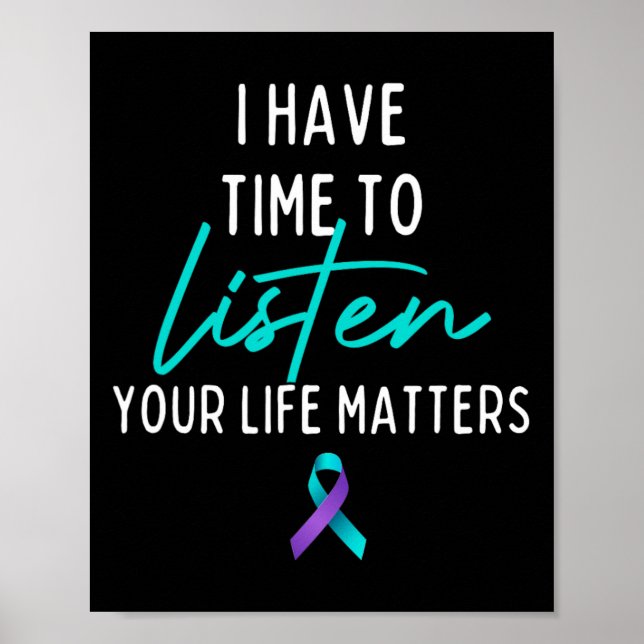 Affiche J'Ai Le Temps D'Écouter La Sensibilisation À La Pr (Devant)