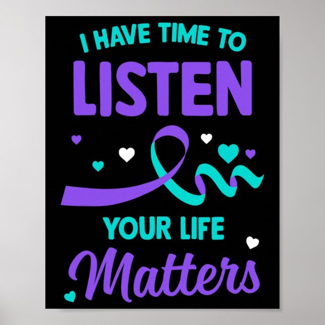 Affiche J'Ai Le Temps D'Écouter L'Accusé De Suicide En San (Devant)