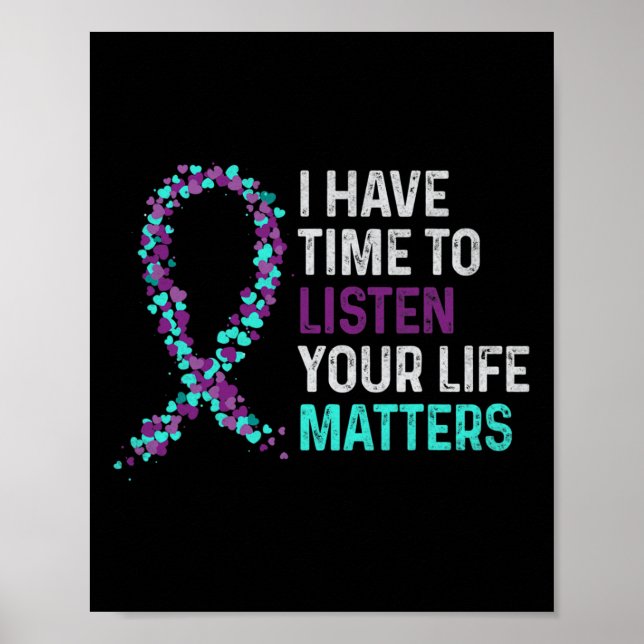 Affiche J'Ai Le Temps D'Écouter L'Accusé De Suicide En San (Devant)