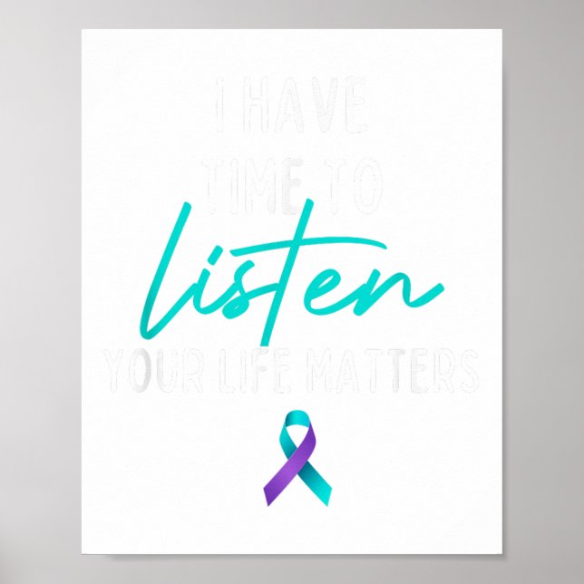 Affiche J'ai le temps d'écouter Prévention du suicide (Devant)