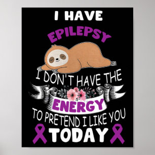 Affiche J'ai l'épilepsie Je n'ai pas la conscience de l'én