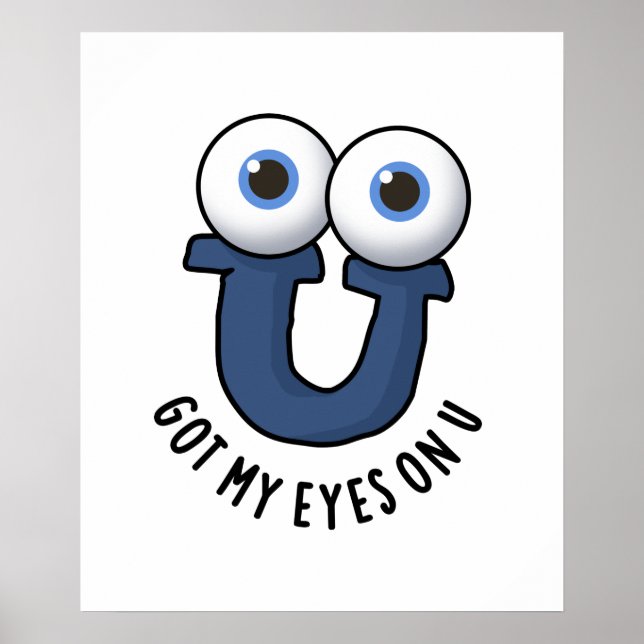 Affiche J'Ai Les Yeux Sur Un Pun Alphabet Drôle (Devant)