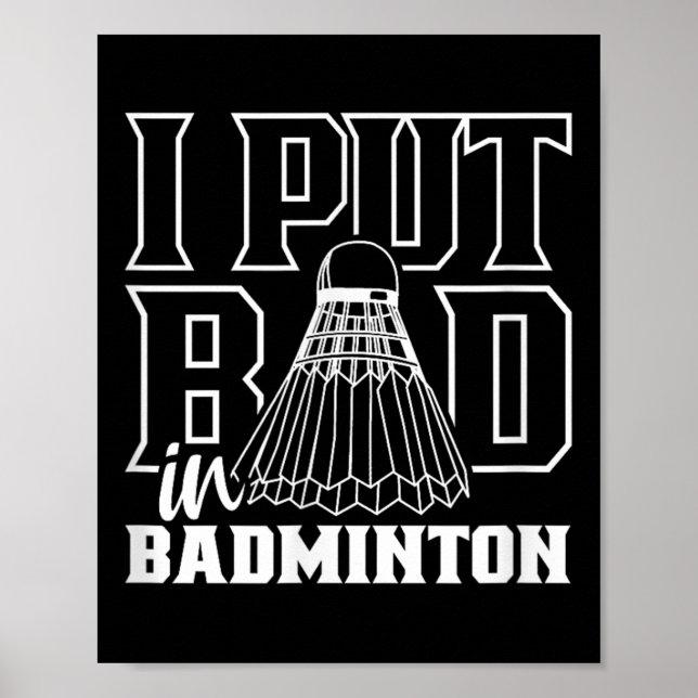 Affiche J'Ai Mal Dans Badminton Sport Shutter Player Team (Devant)