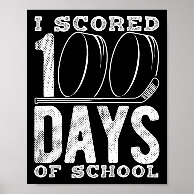 Affiche J'ai marqué 100 jours de hockey à l'école  (Devant)