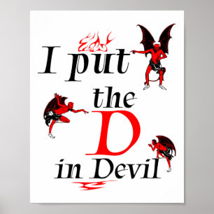 Affiche J'Ai Mis D Dans Le Diable Correspondant Couple Drô