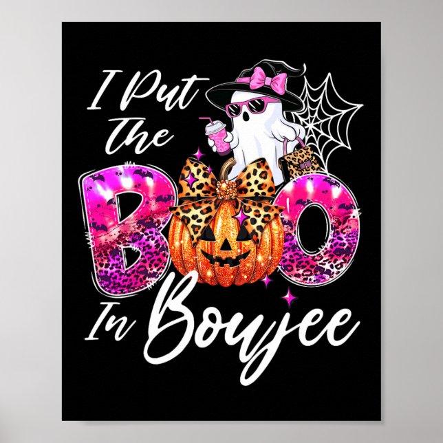 Affiche J'Ai Mis Le Boo À Boujee Cute Leopard Boujie Ghost (Devant)
