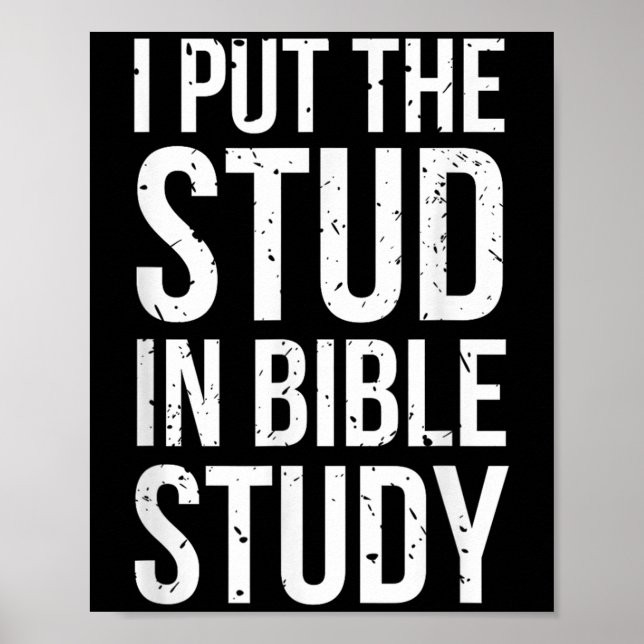 Affiche J'Ai Mis Le Stud Dans L'Étude De La Bible Drôle Ch (Devant)