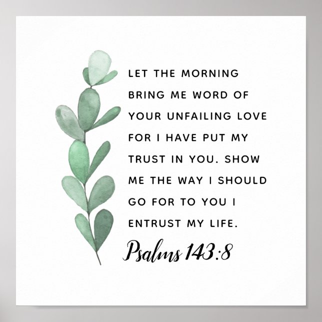 Affiche J'ai mis ma confiance en vous Écritures Imprimer (Devant)