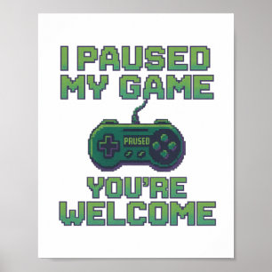 Affiche J'ai mis mon jeu en pause – Chemise rétro pour jou