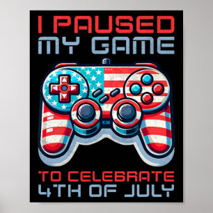 Affiche J'ai mis mon jeu en pause pour célébrer la vidéo d