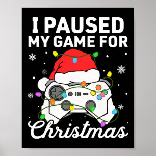 Affiche J'ai mis mon jeu en pause pour Noël Garçon joueur 