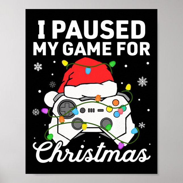 Affiche J'ai mis mon jeu en pause pour Noël Garçon joueur  (Devant)