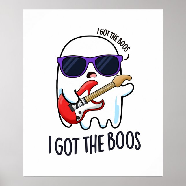Affiche J'Ai Obtenu Boos Funny Halloween Music Ghost Pun (Devant)