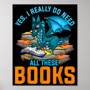 Affiche J'ai Oui Besoin De Tous Les Livres Dragon