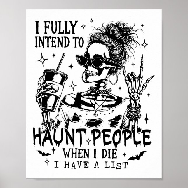 Affiche J'Ai Pleinement L'Intention D'Haunter Les Gens Qua (Devant)