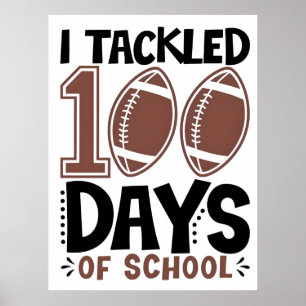 Affiche J'ai relevé le défi de 100 jours d'école - Thème F