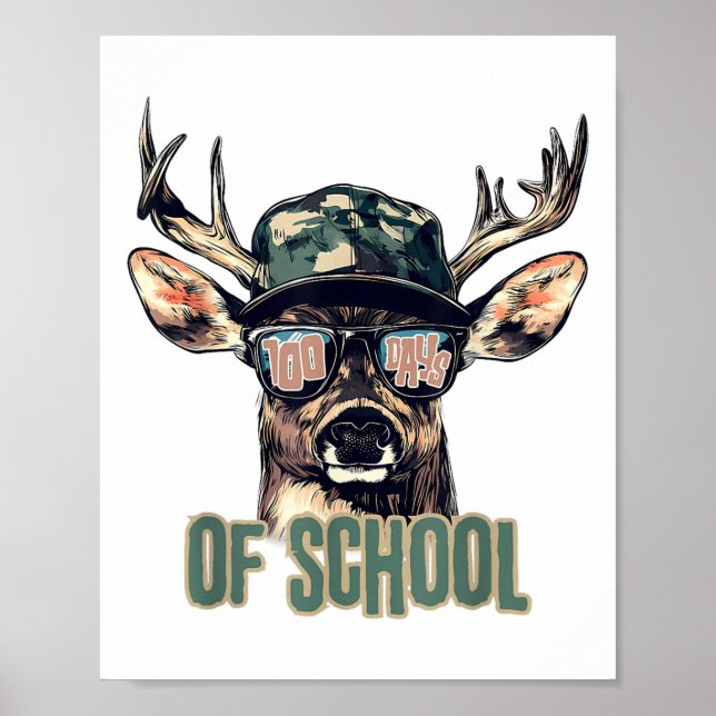 Affiche J'Ai Repêché 100 Jours De Chasse De Cerfs Garçons  (Devant)
