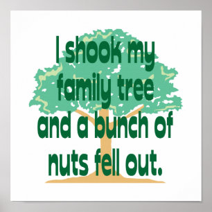 Affiche J'ai secoué mon arbre généalogique