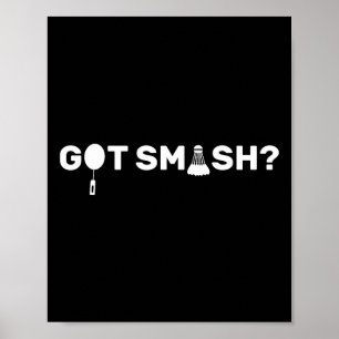 Affiche J'Ai Smash Funny Volant de badminton Badminton Lov