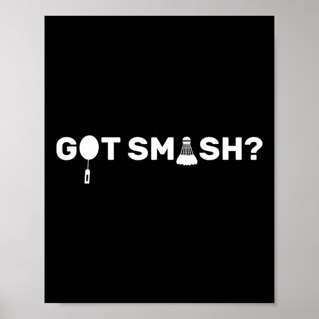 Affiche J'Ai Smash Funny Volant de badminton Badminton Lov (Devant)