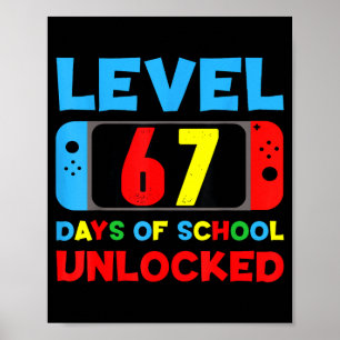 Affiche J'ai survécu 67 jours d'école Bruh élèves six sept