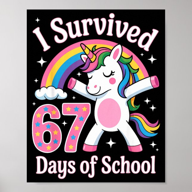 Affiche J'ai survécu 67 jours d'école drôle 67 professeurs (Devant)