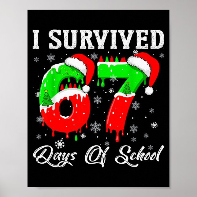Affiche J'ai survécu 67 jours d'école drôle de Noël  (Devant)
