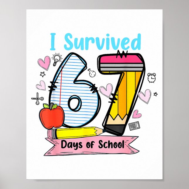 Affiche J'ai survécu 67 jours d'école, étudiant de profess (Devant)