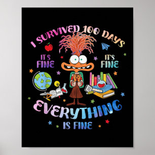 Affiche J'Ai Survécu À 100 Jours D'École Son Tout Fin