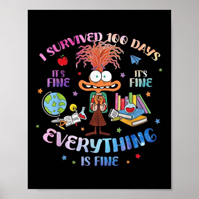 Affiche J'Ai Survécu À 100 Jours D'École Son Tout Fin (Devant)