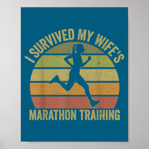 Affiche J'ai survécu à la demi-marathon d'entraînement de
