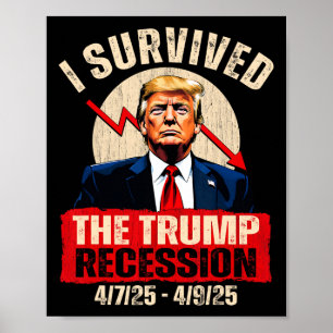 Affiche J'ai survécu à la récession de Trump 4725 4925 Tru