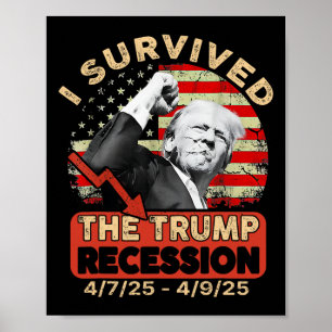 Affiche J'Ai Survécu À La Récession De Trump 4 7 25 - 4 9