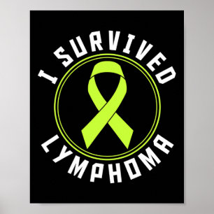 Affiche J'ai survécu à la sensibilisation au lymphome 