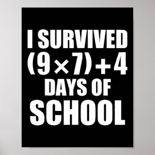Affiche J'ai survécu à l'équation mathématique 67 jours d'