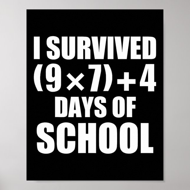 Affiche J'ai survécu à l'équation mathématique 67 jours d' (Devant)