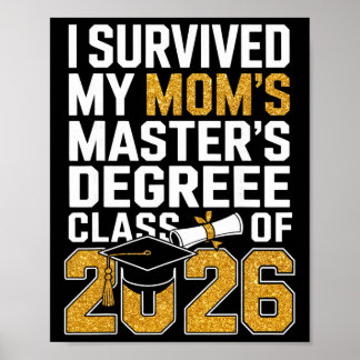Affiche J'ai survécu au cadeau de remise des diplômes de m