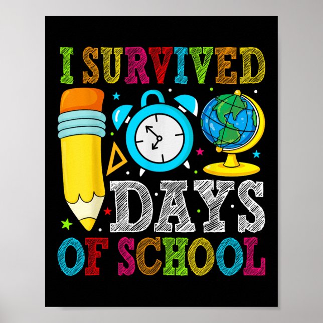 Affiche J'Ai Survécu Aux 100 Jours D'École 100 Jours D'Éco (Devant)
