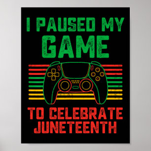Affiche J'Ai Suspendu Mon Jeu Pour Célébrer Le Jeu Du 11°
