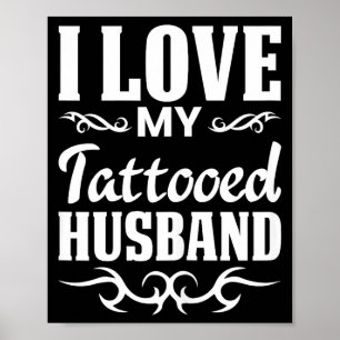 Affiche J'ai tatoué mon mari tatoué à l'encre
