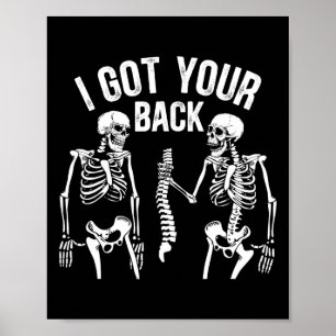 Affiche J'Ai Ton Ck Drôle Skeleton Spine Halloween Costu