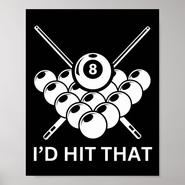 Affiche J'Ai Touché Ça - Billard de piscine de 8 balles am (Devant)