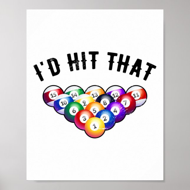 Affiche J'Ai Touché Que Billard Lecteur Billard Snooker Po (Devant)